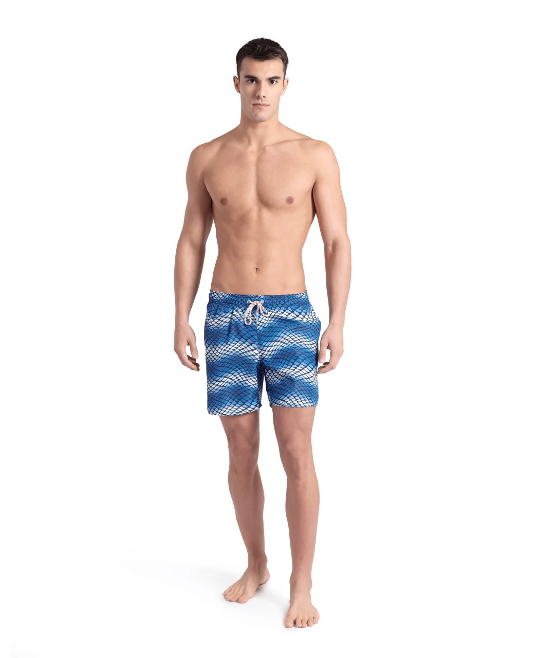 Bóxer de playa arena para hombre Allover - Azul Lago/Multi - Image 3