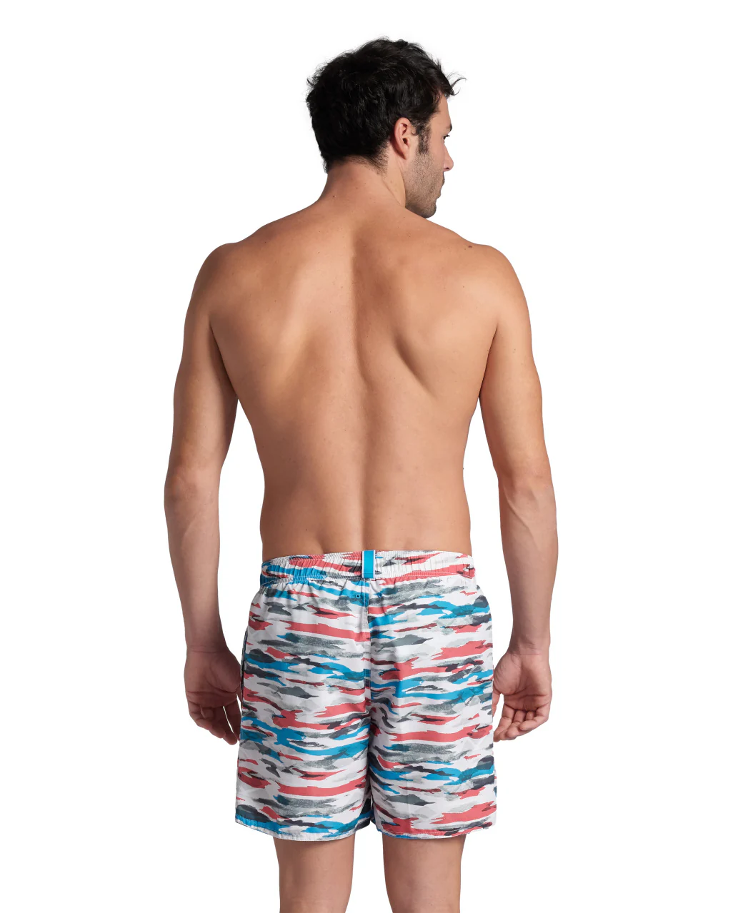Bóxer de playa arena para hombre Allover - Blanco/Turquesa - Image 2