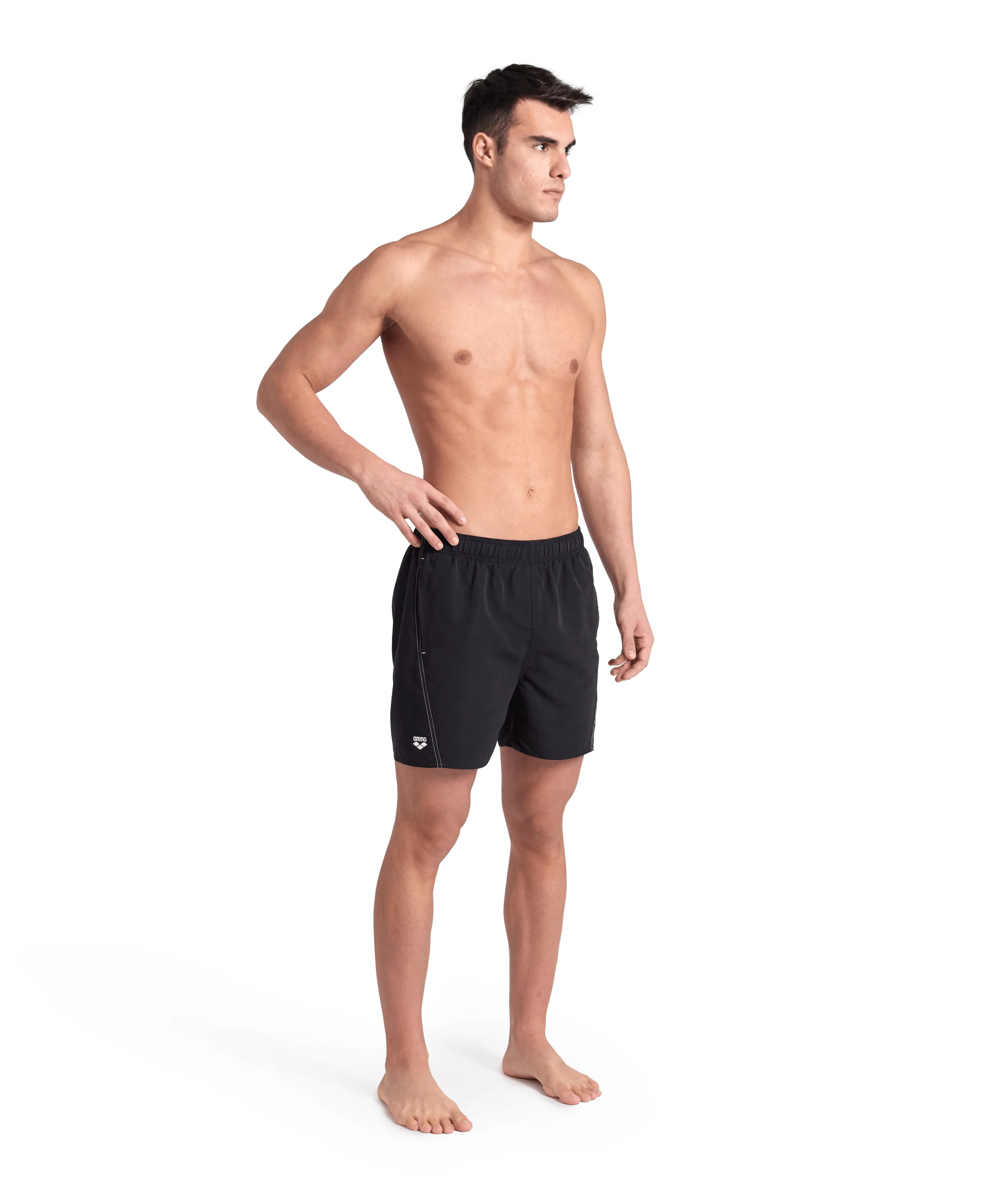 Bóxer de playa arena para hombre Fundamentals Logo R Negro - Blanco - Image 3