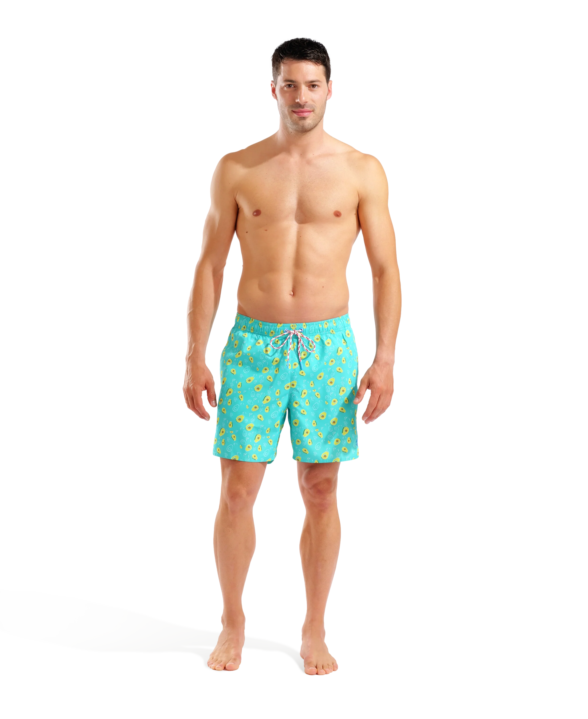 Bóxer de playa para hombre arena Water Prints - Aguacate - Image 3