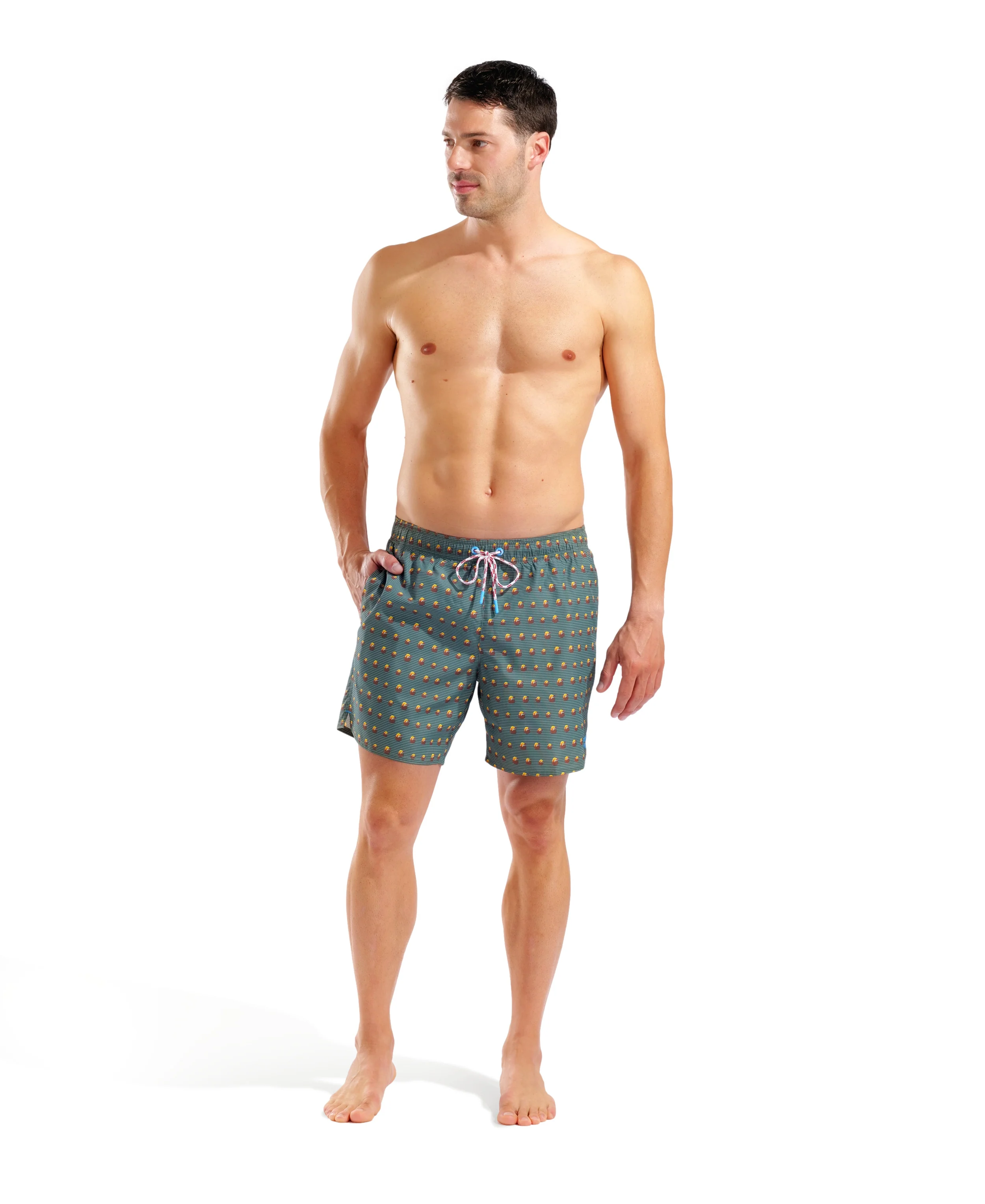 Bóxer de playa para hombre arena Water Prints - Salvia Multi - Image 4
