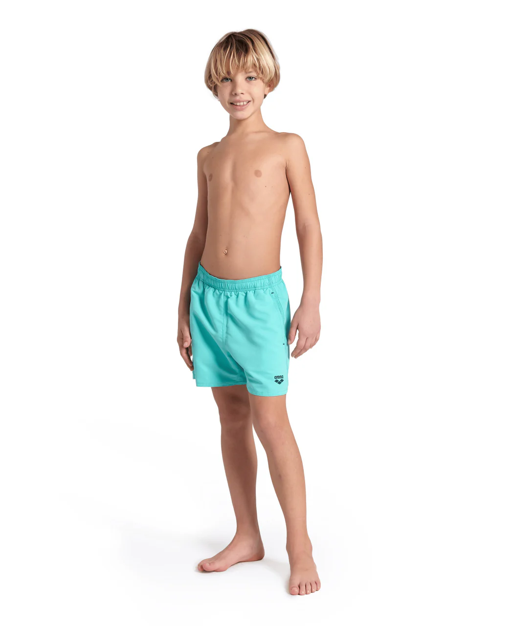 Bóxer de playa para niño arena Solid R - Agua/Marina - Image 2