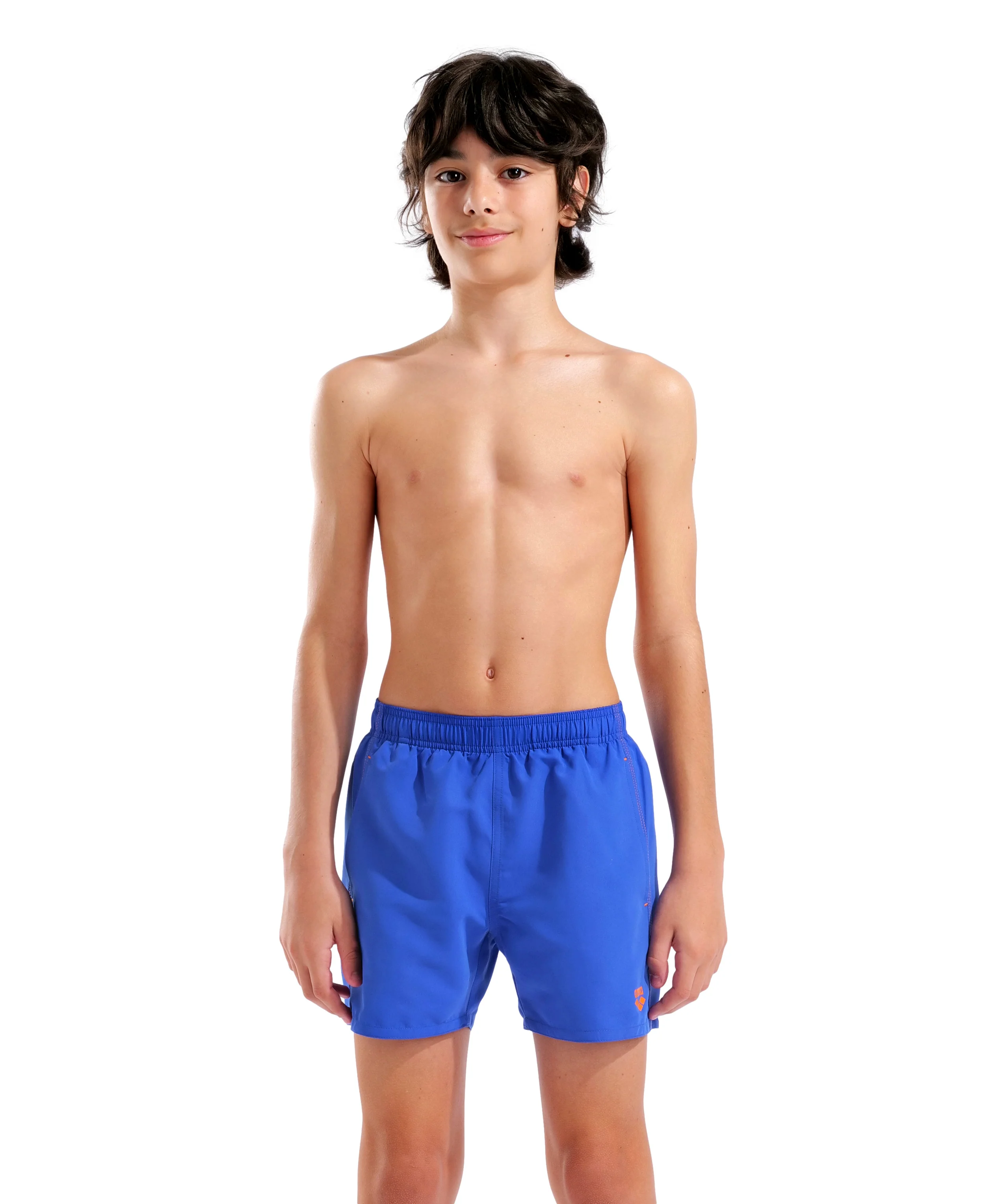 Bóxer de playa para niño arena Solid R - Azul neón/Team