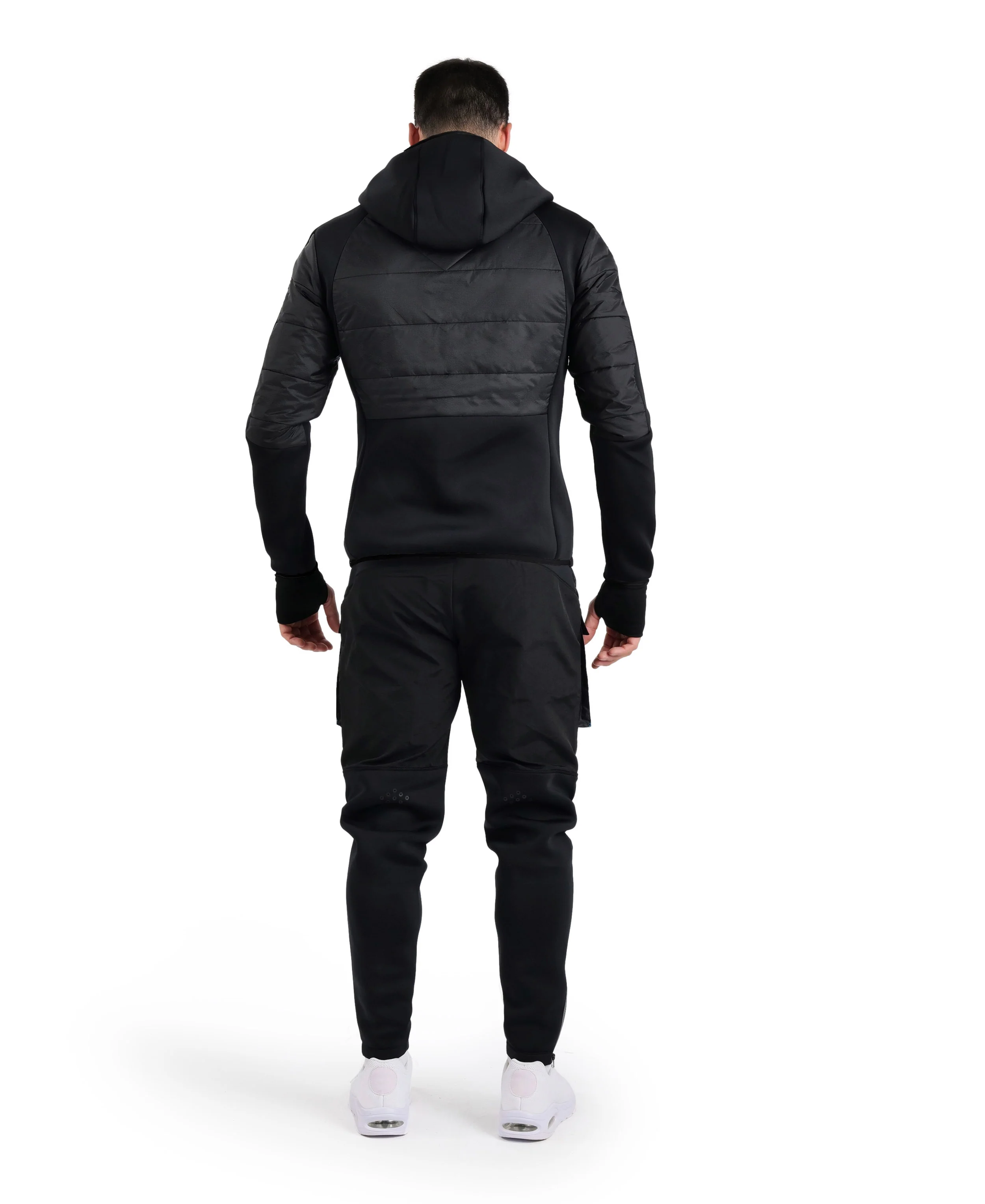 Chaqueta Team Hooded F/Z Half-Quilted Jacket - Negro - Image 5