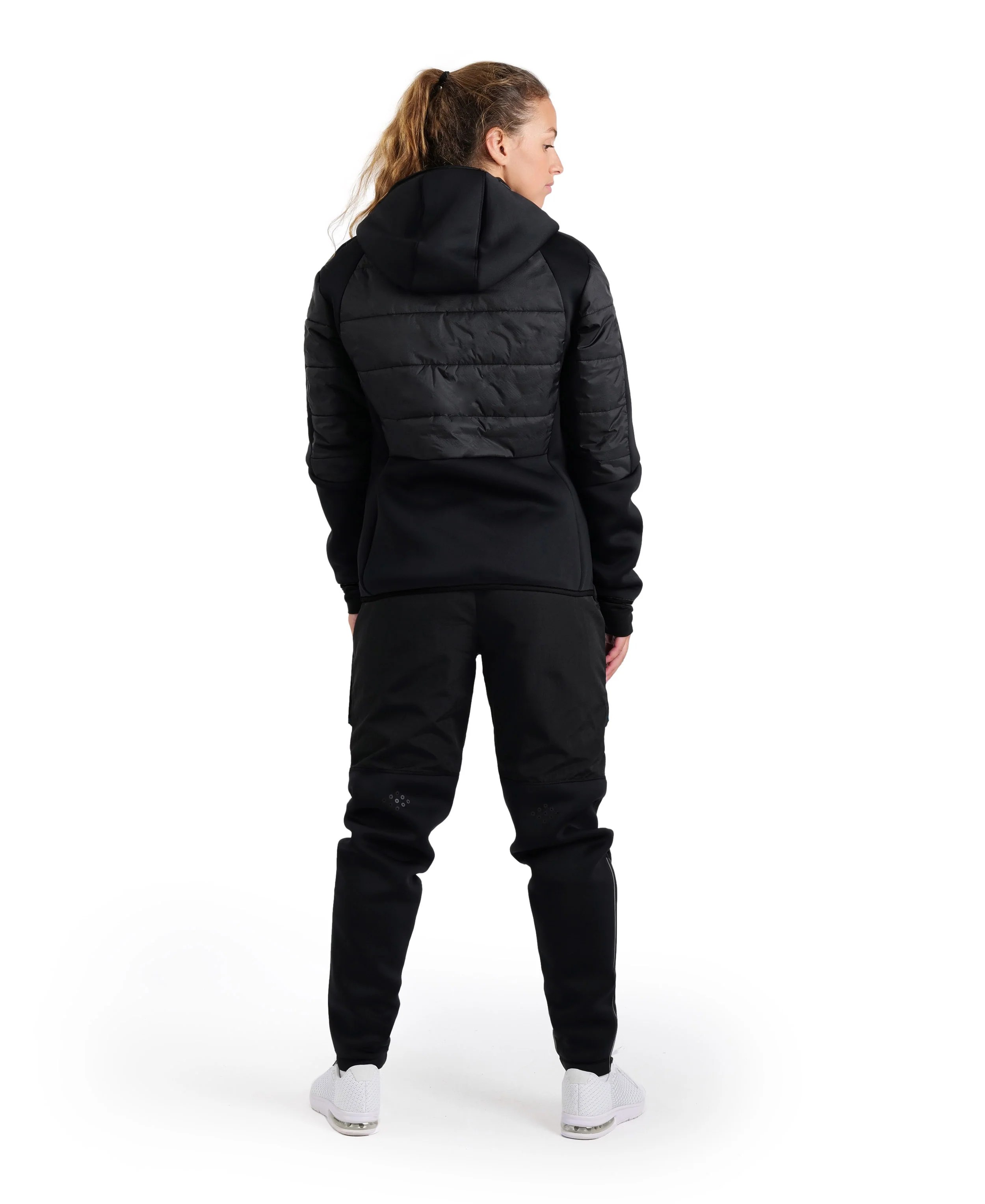 Chaqueta Team Hooded F/Z Half-Quilted Jacket - Negro - Image 7