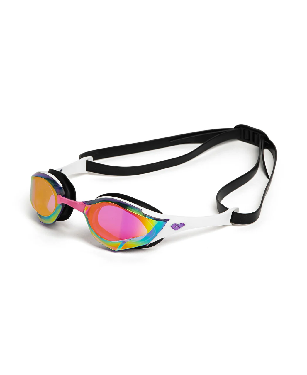 Gafas de natación de competición arena unisex Cobra Edge Swipe Mirror - Violeta/Blanco