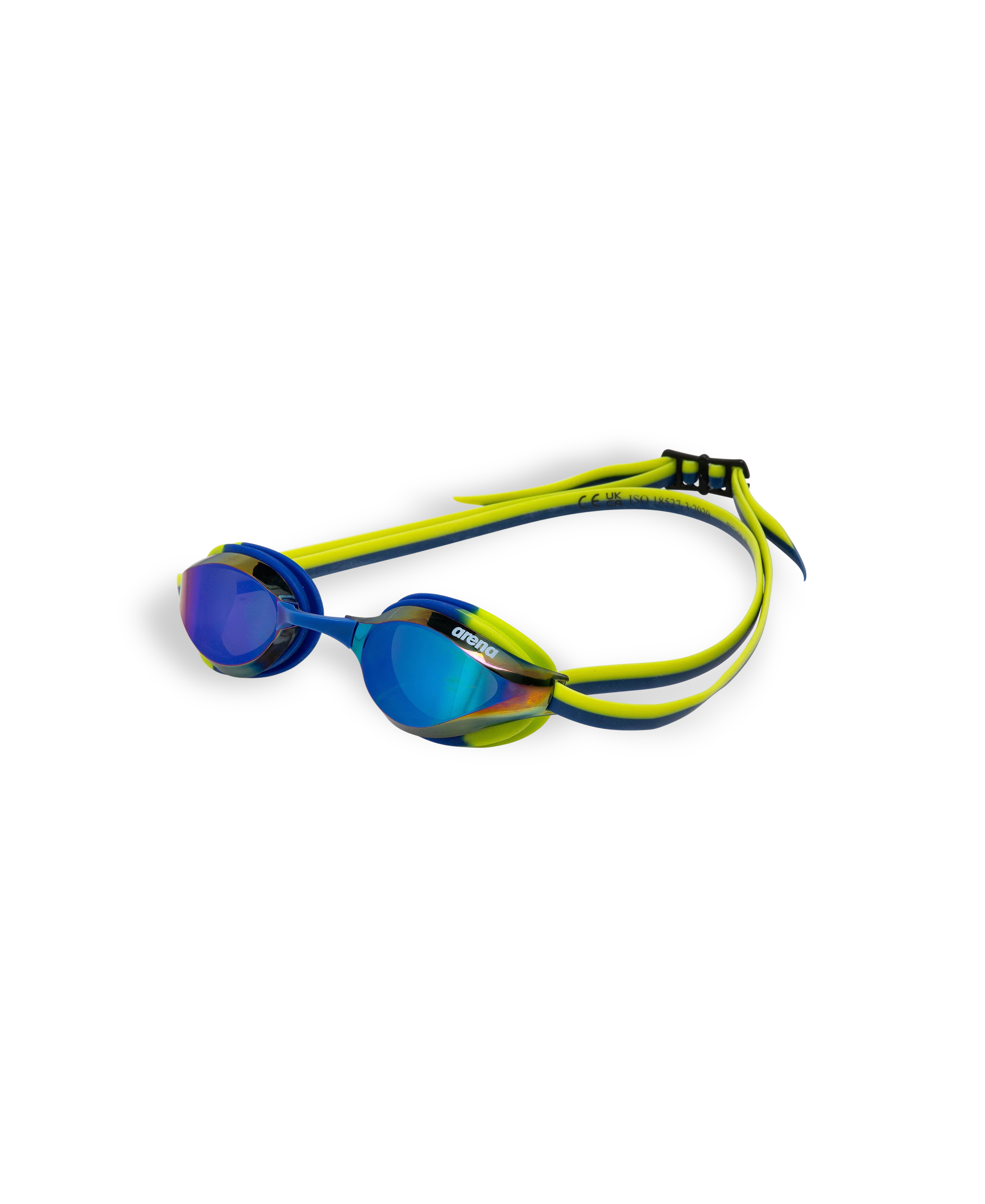 Gafas de competición para niños arena Python Mirror Junior - Azul/Azul/Lima - Image 4