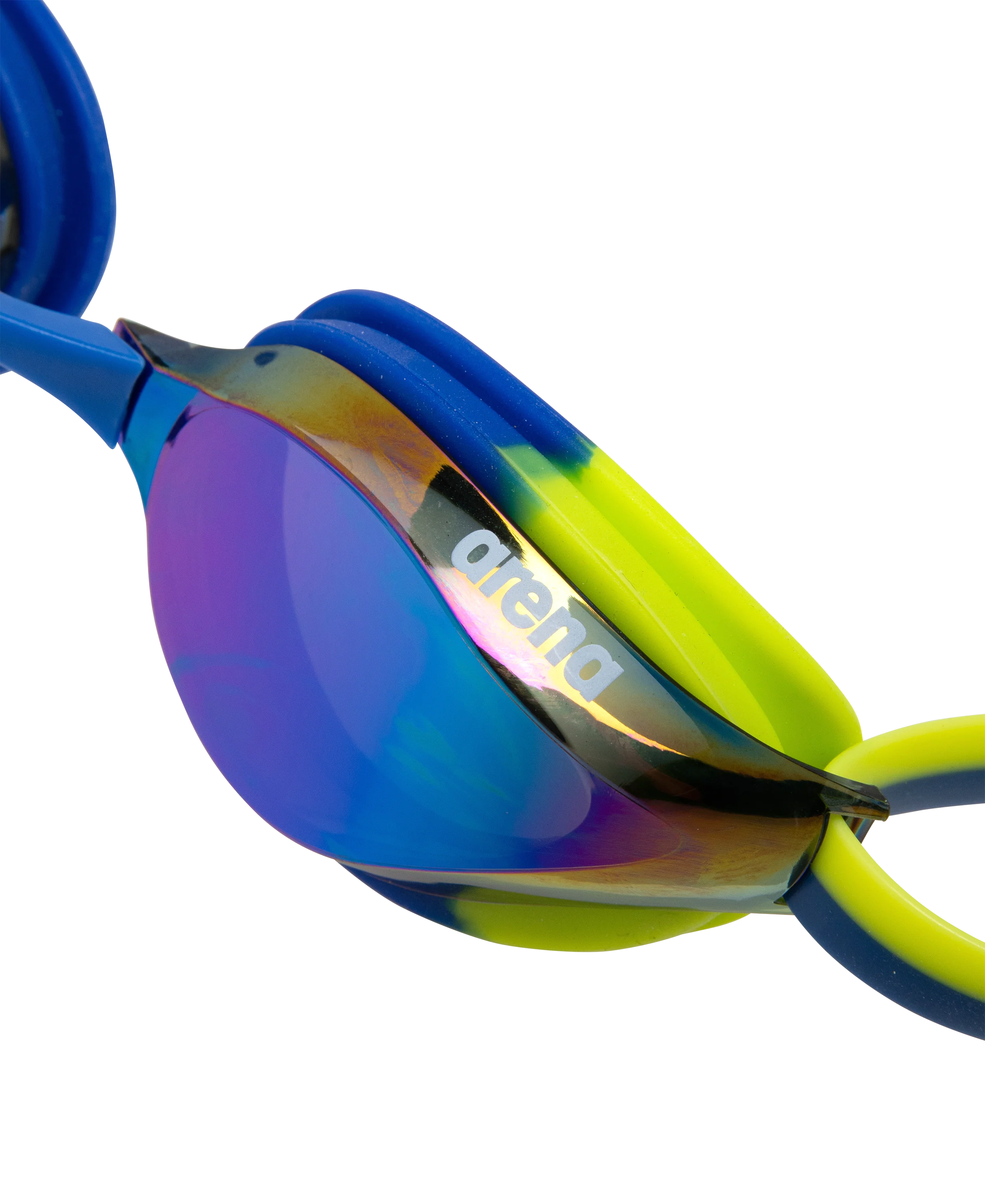 Gafas de competición para niños arena Python Mirror Junior - Azul/Azul/Lima - Image 6