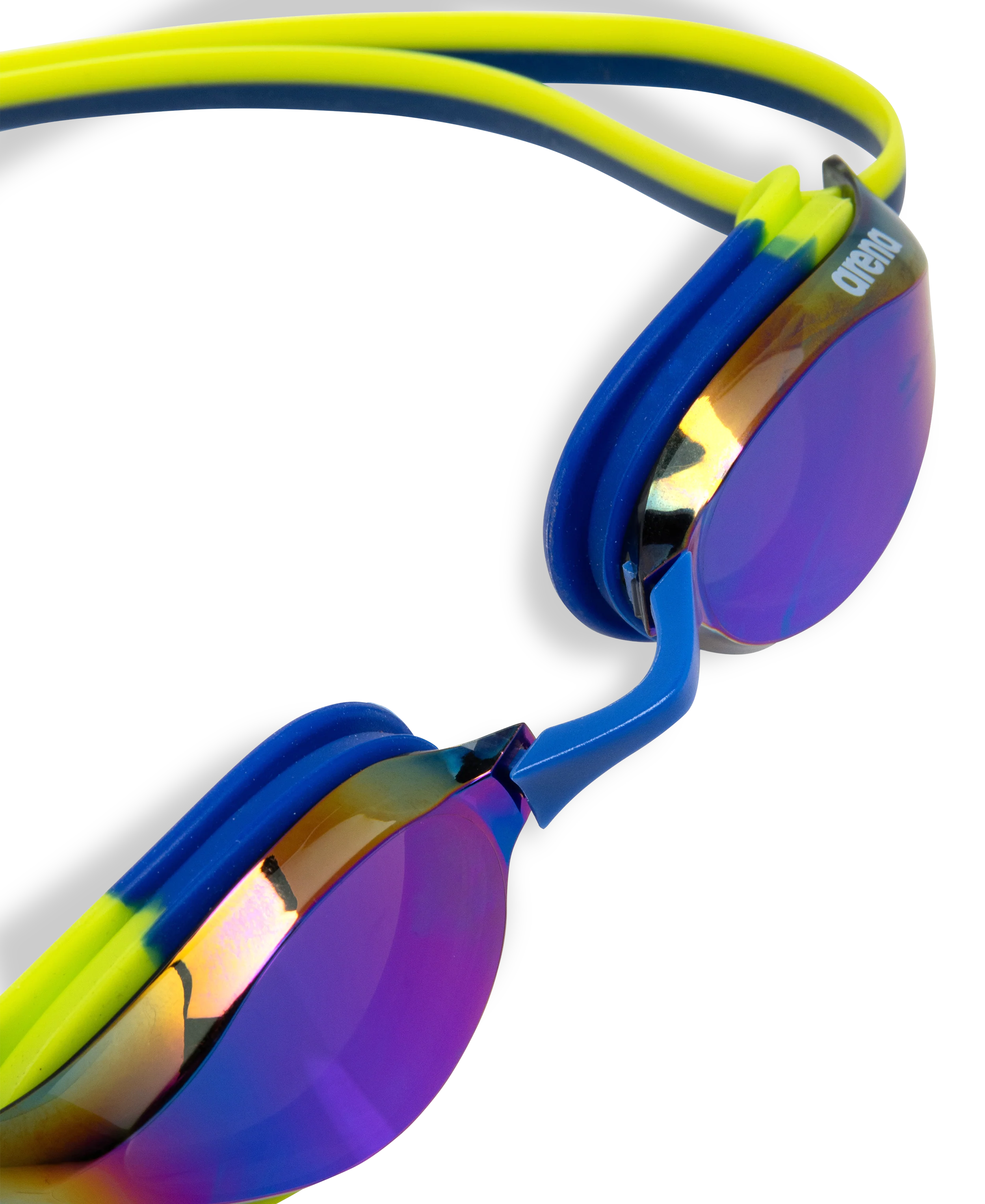 Gafas de competición para niños arena Python Mirror Junior - Azul/Azul/Lima - Image 7