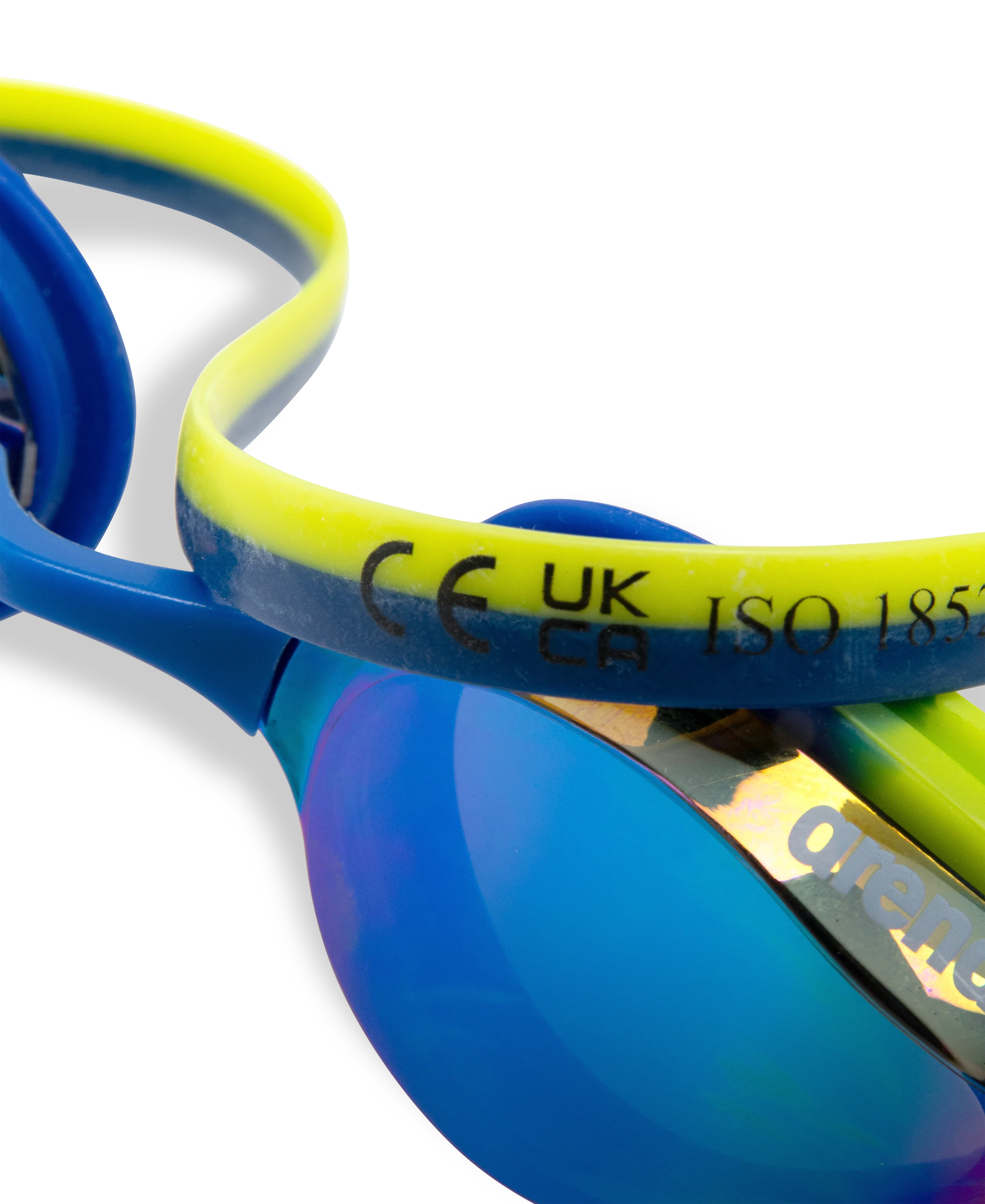 Gafas de competición para niños arena Python Mirror Junior - Azul/Azul/Lima - Image 9