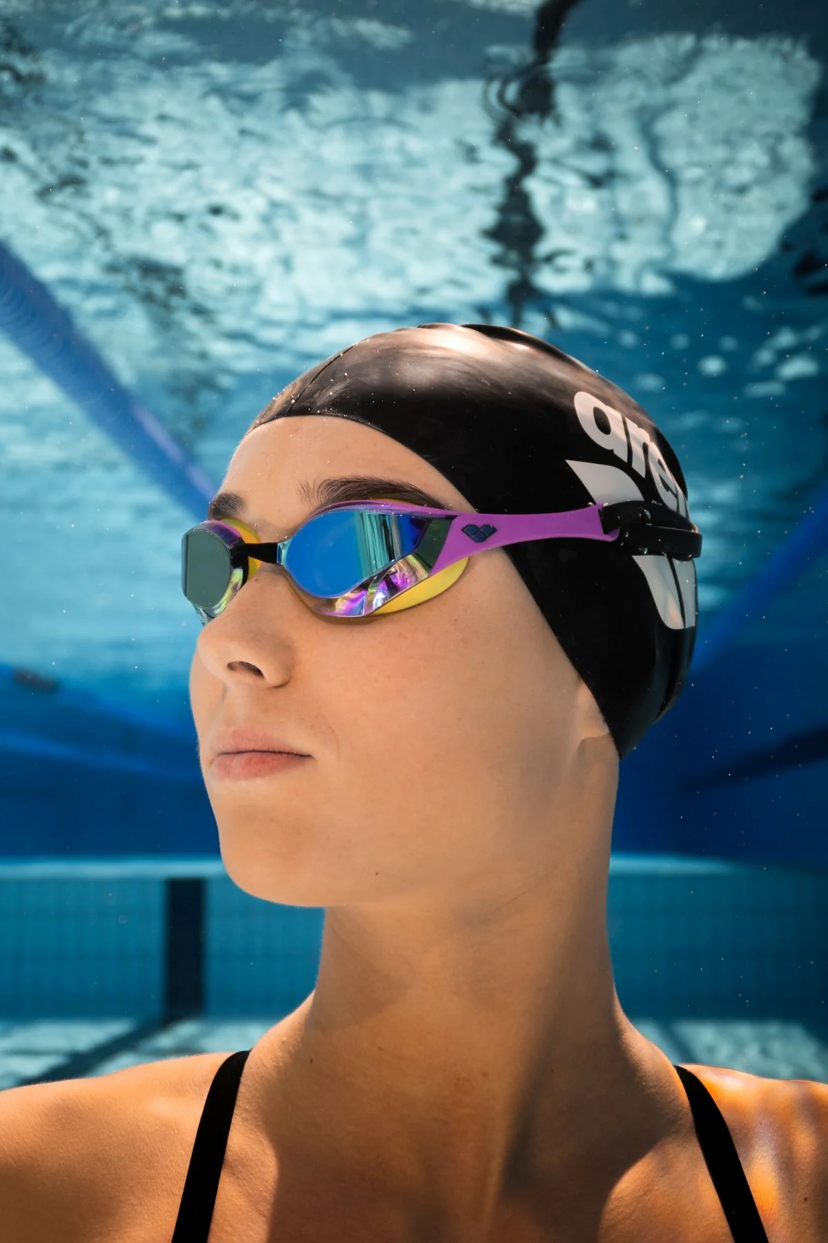 Gafas de natación para competición arena unisex Cobra Edge Swipe Mirror - Esmeralda/Ciruela - Image 2