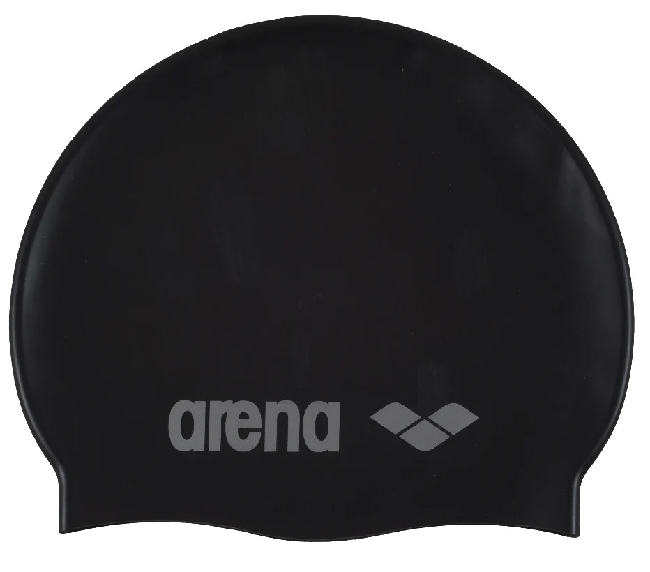 Gorro de natación arena para niños Classic Silicone Junior Negro - Plata