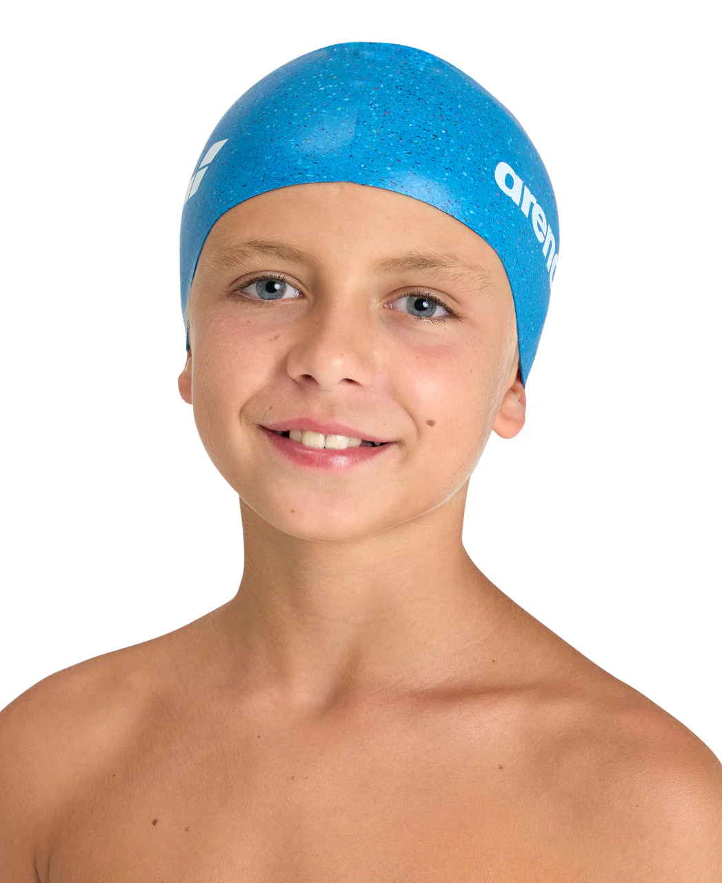 Gorro de natación de silicona arena para niños Junior - Azul/Multi - Image 2