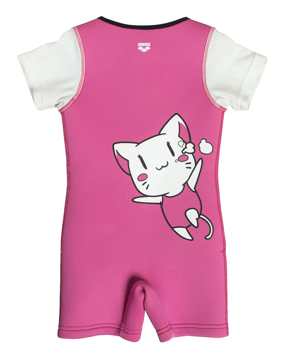 Traje de neopreno arena para niños AWT - Fucsia/Blanco - Image 2