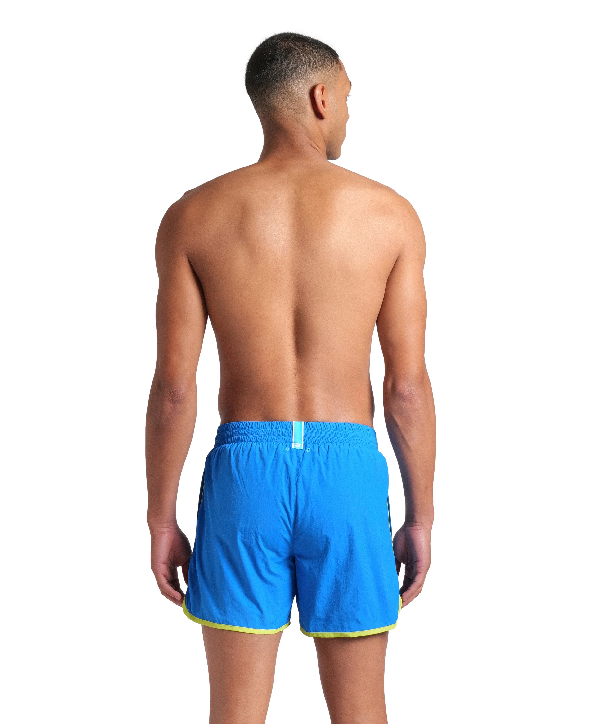 Short de playa arena para hombre Logo Borders China Azul - Image 2