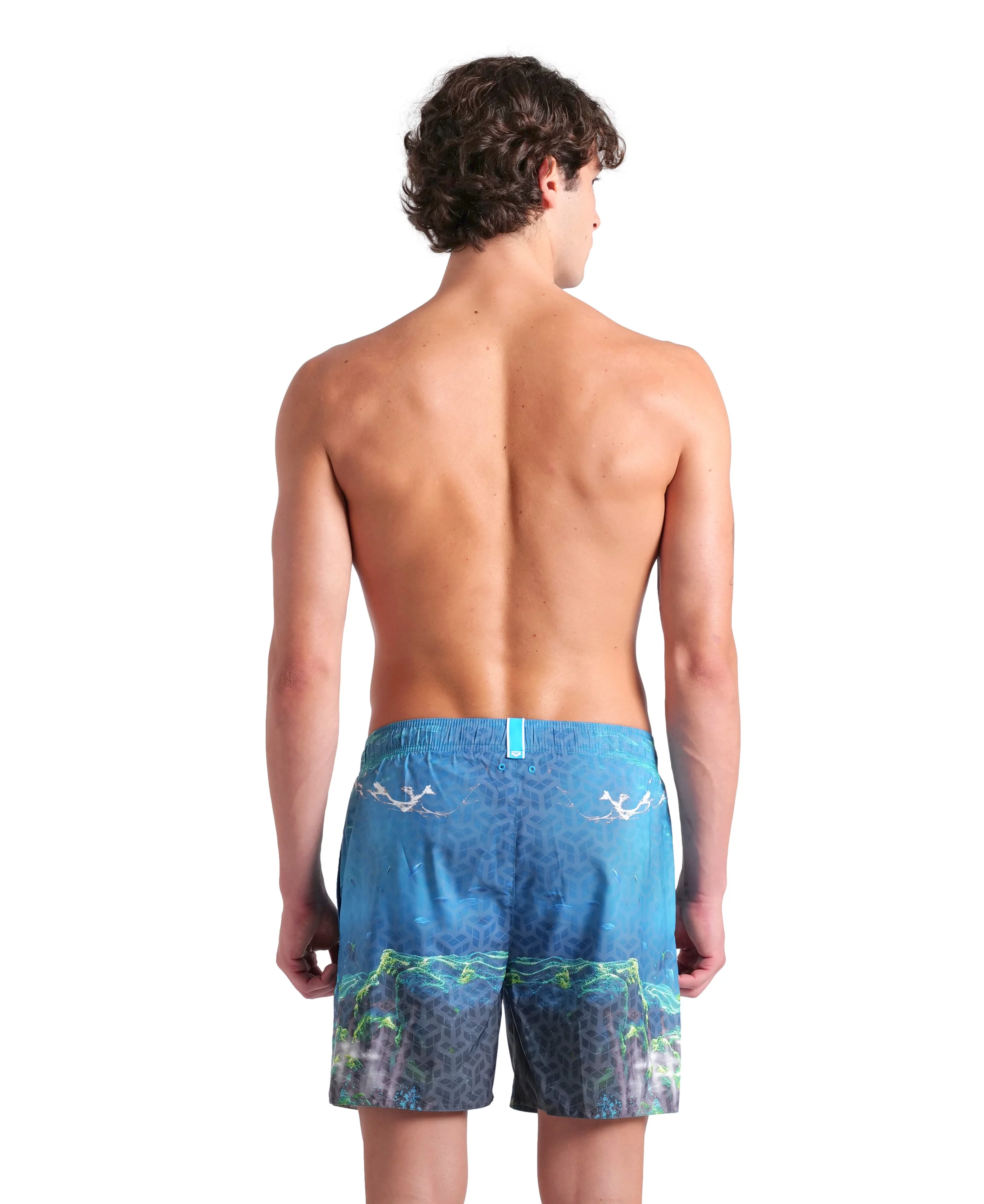 Short de playa bóxer arena para hombre Water Print Agua Multi - Image 2