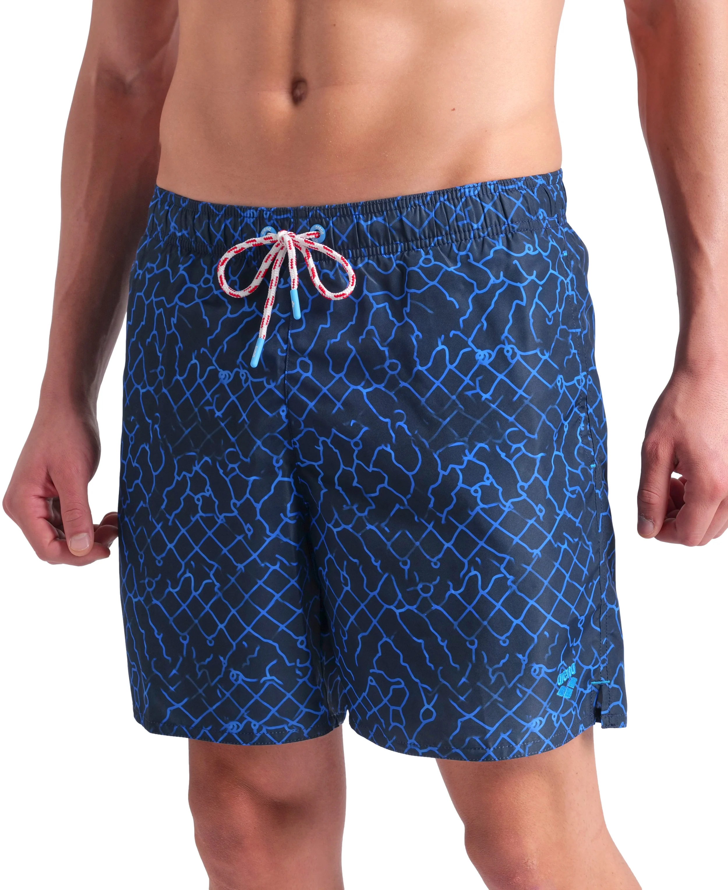 Short de playa bóxer arena para hombre Water Print Allover Marino Multi - Image 5
