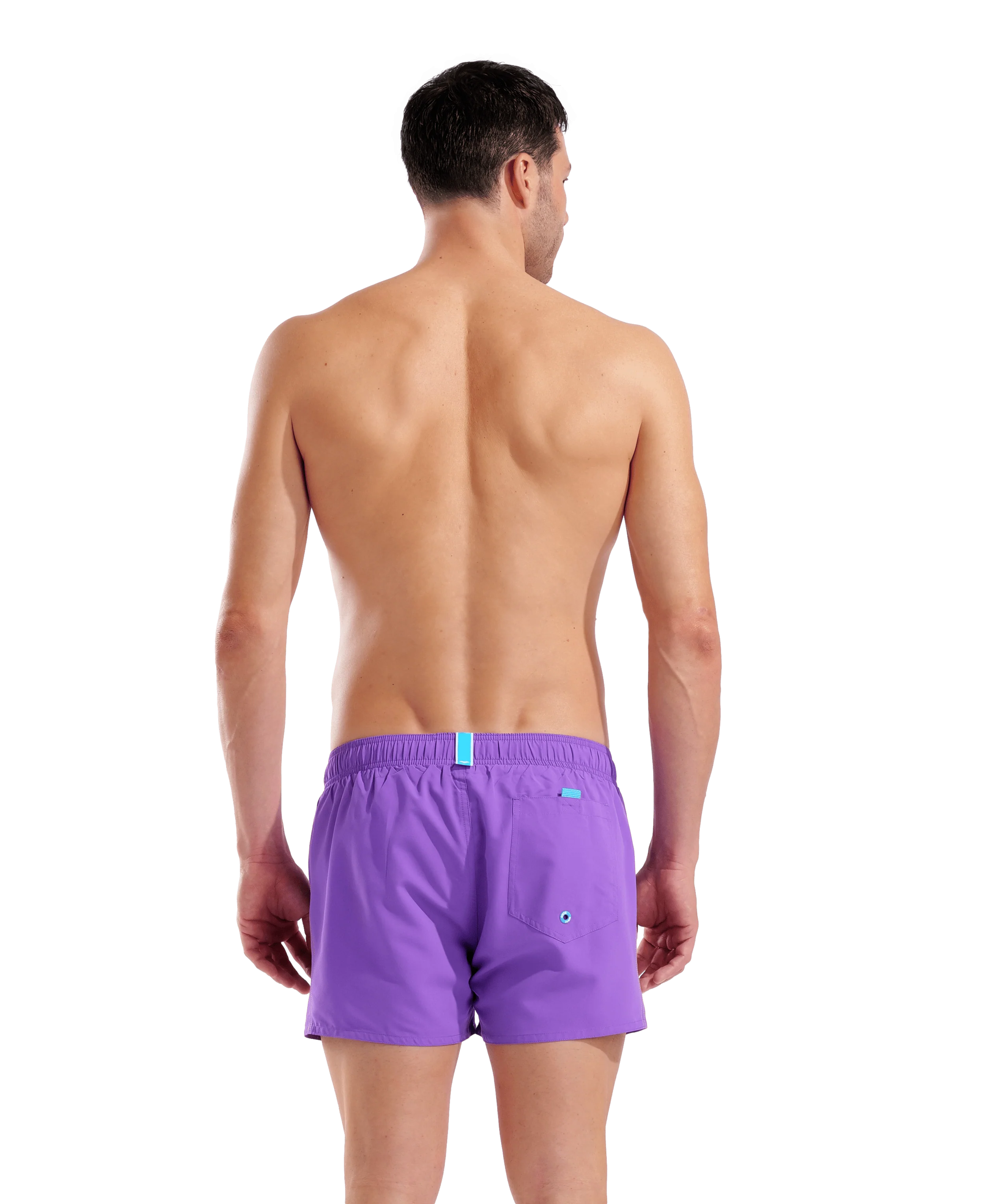 X-Shorts de playa arena para hombre Fundamentals R - Violeta/Amarillo - Image 5